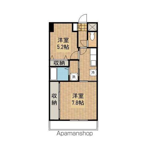 レジデンス八日町(2K/6階)の間取り写真