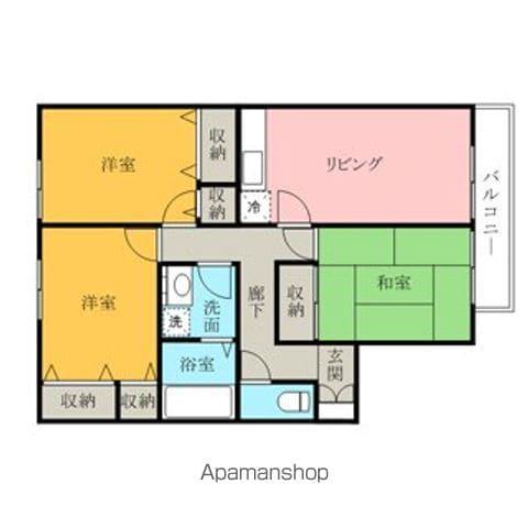 セジュール白水1(3LDK/2階)の間取り写真