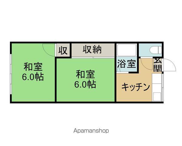 東仙荘(2DK/1階)の間取り写真