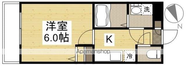 ウェーブレジデンス原尾島(1K/1階)の間取り写真