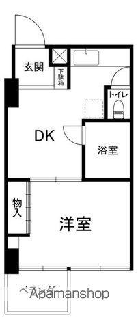 ホーメイレジデンス南馬込Ⅱ(1DK/4階)の間取り写真