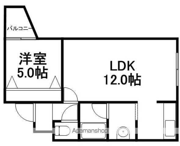 ハウスオブリザ平岸七番館(1LDK/4階)の間取り写真