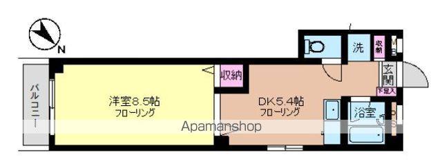 ライフ山手Ⅱ(1DK/2階)の間取り写真