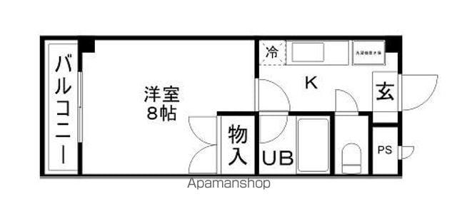 SUNNYハイツNAOE(1K/1階)の間取り写真