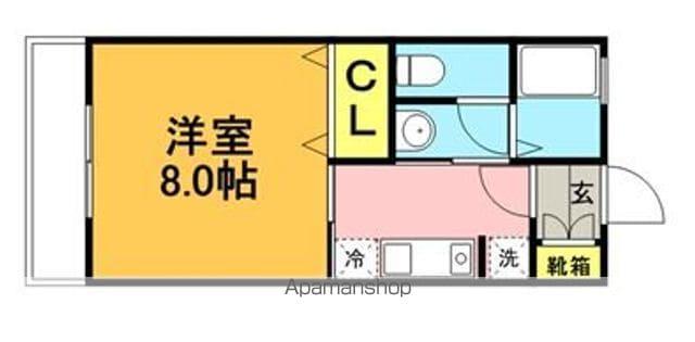 セジュールMS(1K/2階)の間取り写真