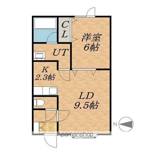 ジュノンⅡ(1LDK/1階)の間取り写真