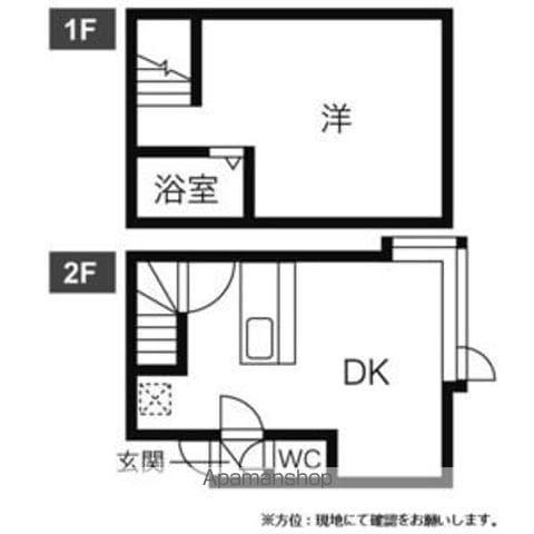 シュガーテラス(1DK/2階)の間取り写真
