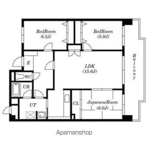 グランドール浄心(3LDK/11階)の間取り写真