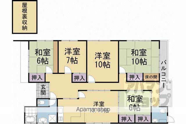 京阪電気鉄道京阪線 東福寺駅 徒歩1分 2階建 築65年(5LDK)の間取り写真