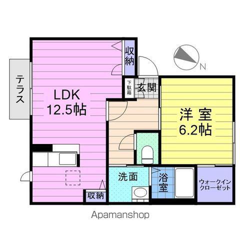 メゾン・ド・オクラホマⅠ(1LDK/1階)の間取り写真