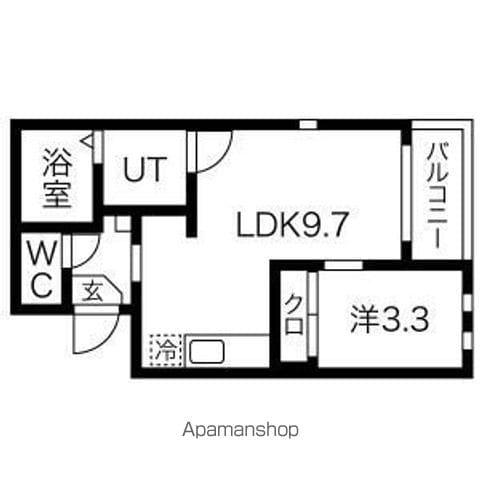 THEOTS 1(1LDK/1階)の間取り写真