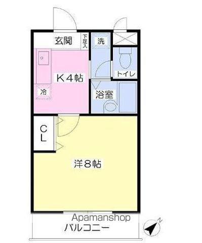 RSレジデンス松島Ⅱ(1K/5階)の間取り写真