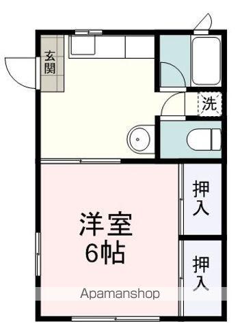 フレグランス春日(1K/2階)の間取り写真