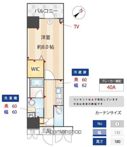 アルファレジデンシア南千住(1K/13階)の間取り写真