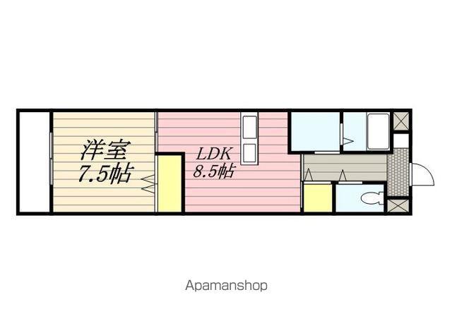 ルリオン半田山(1LDK/1階)の間取り写真