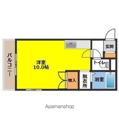 セラフィックマンション310(ワンルーム/1階)の間取り写真
