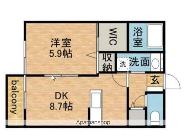 カーサエスペランサⅡ(1DK/1階)の間取り写真