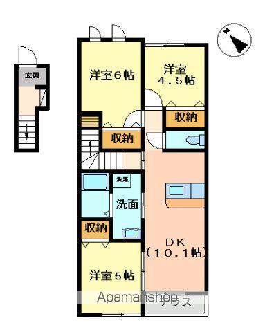 レ・フルール(3LDK/2階)の間取り写真