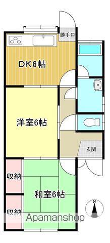 予讃線 伊予西条駅 徒歩30分 1階建 築38年(2DK)の間取り写真
