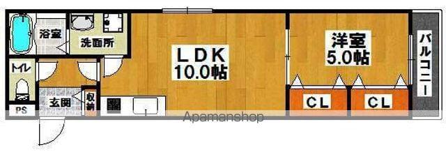 セレニティ桜之町東A棟(1LDK/3階)の間取り写真