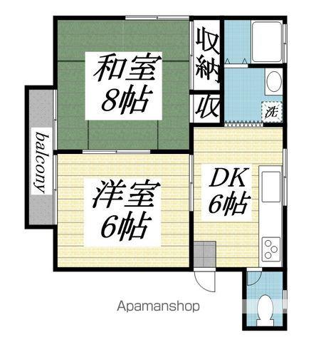さくらハウスA(2DK/1階)の間取り写真