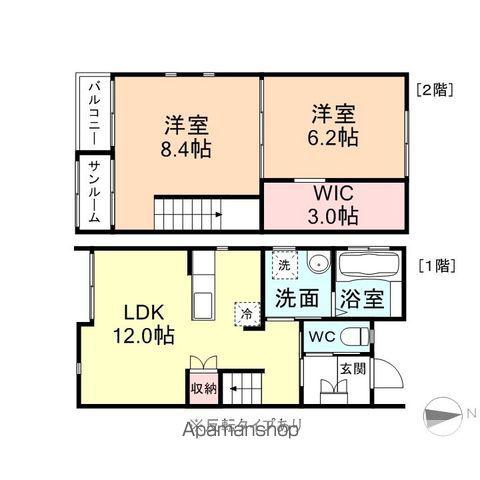 PLAISIR西田地方A(2LDK)の間取り写真