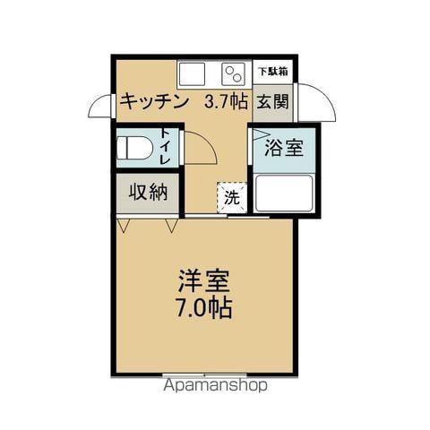 メイユール金沢(1K/1階)の間取り写真