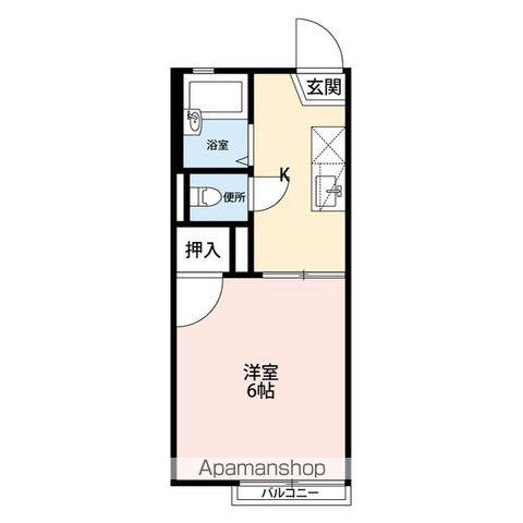 グリーンパレス(1K/2階)の間取り写真