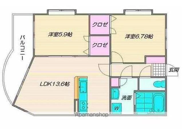 サンコートクボタ(2LDK/3階)の間取り写真