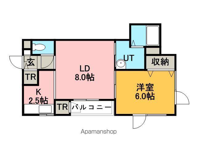 キャッスル花川(1LDK/2階)の間取り写真