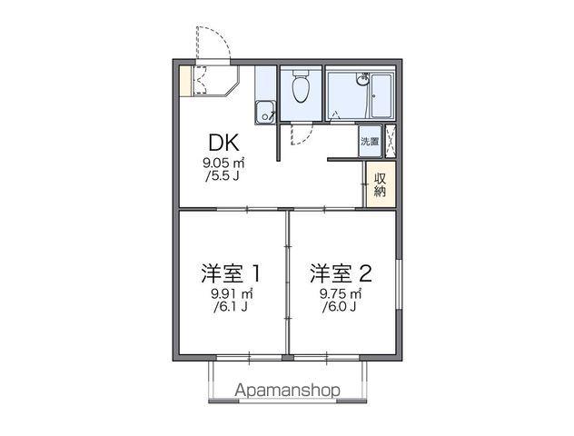 レオパレス大巻A(2DK/2階)の間取り写真