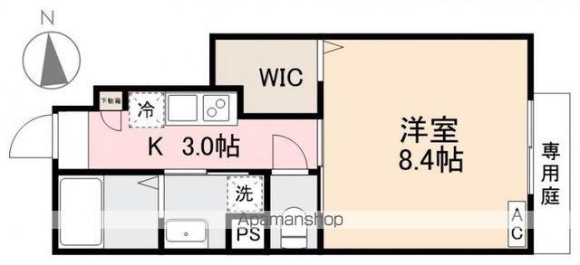 HAIMISHⅡ(1K/1階)の間取り写真