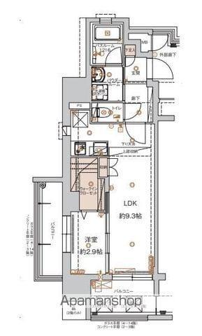 アクタス薬院グランプレイス(1LDK/12階)の間取り写真