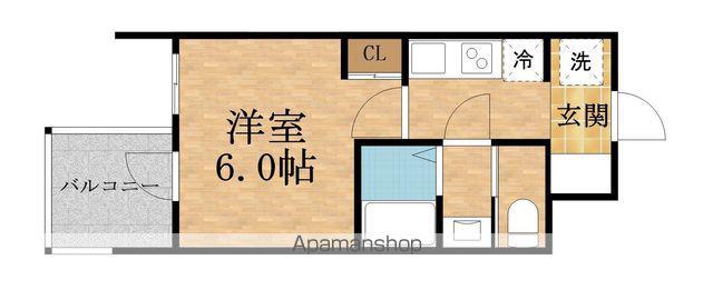 SERENITE FRANC SHIN-OSAKA(1K/3階)の間取り写真