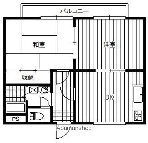 ペアシティⅠ(2DK/1階)の間取り写真