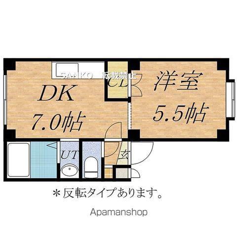 アーバンマンション2(1DK/1階)の間取り写真