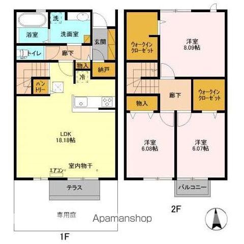 BLESS HOUSE柏西町 B(3LDK)の間取り写真