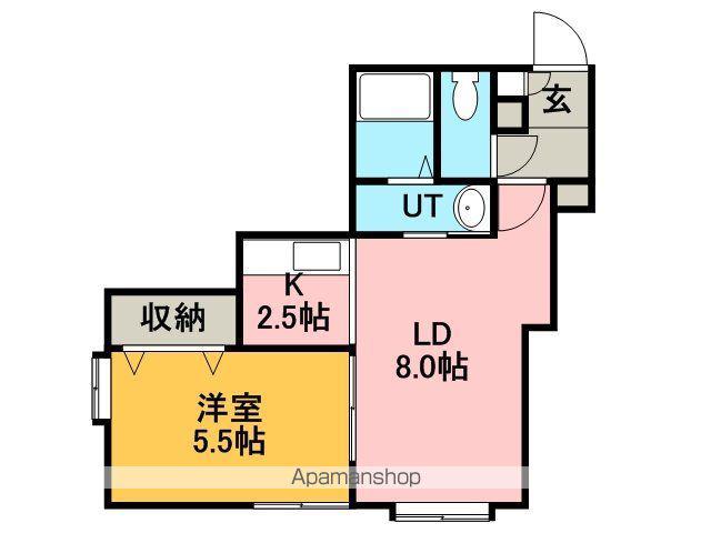ハウスオブマーキスⅢ(1LDK/2階)の間取り写真