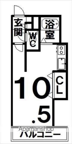 サンコーポ(ワンルーム/1階)の間取り写真