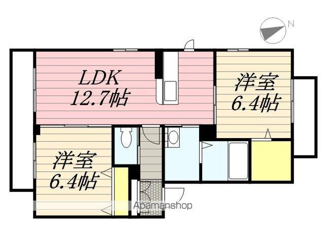 シュロス・べレオ(2LDK/3階)の間取り写真