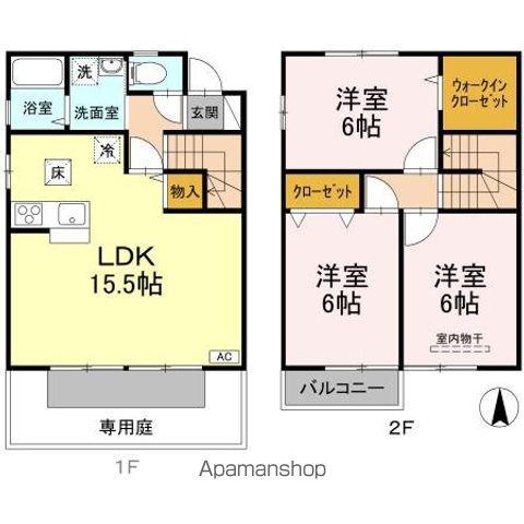 コーヨーハイツII A棟(3LDK)の間取り写真