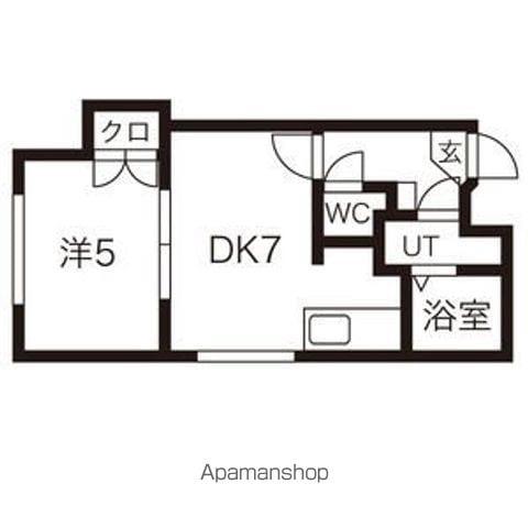 札幌市東西線 南郷7丁目駅 徒歩3分 4階建 築31年(1LDK/3階)の間取り写真
