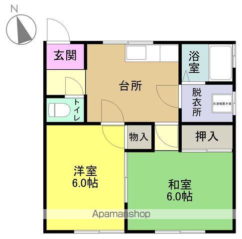 コーポ羽(2K/1階)の間取り写真