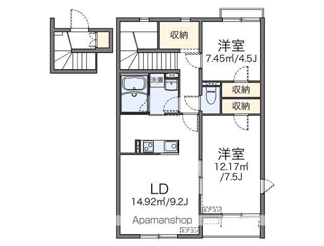 レオネクストペリドⅠ(2LDK/2階)の間取り写真