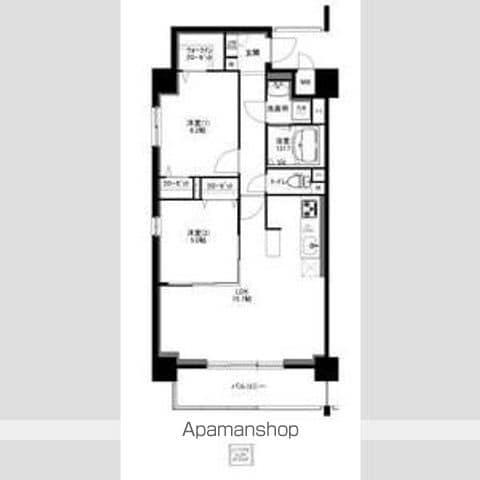 CLASS ONE K.O(2LDK/2階)の間取り写真