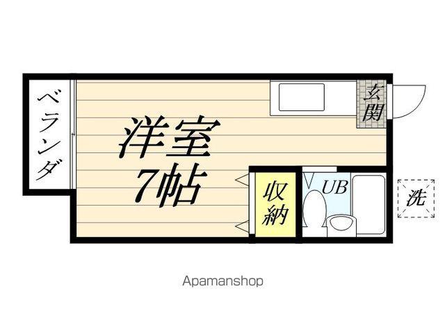 5多摩井(ワンルーム/2階)の間取り写真