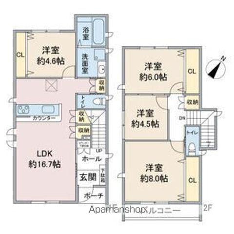 名古屋市東山線 一社駅 徒歩7分 2階建 築2年(4LDK)の間取り写真