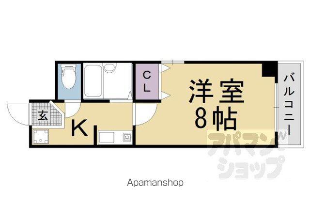 フレンドシップ(1K/2階)の間取り写真