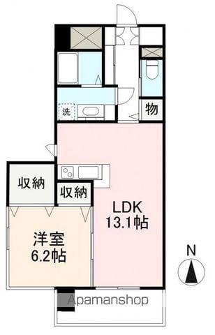 RICHEL(1LDK/2階)の間取り写真