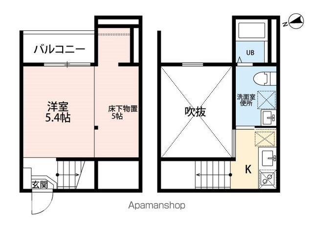 LUMIREⅣ(1K/2階)の間取り写真